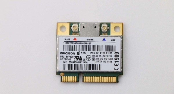60Y3297 Lenovo WWAN Adapter X230 T430 T430s T530 W530 L430 L530 X1 Carbon 1st