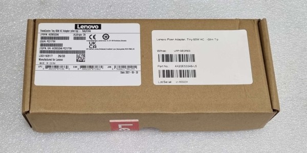 4X20E53346 Lenovo Netzteil 65W Slim Tip