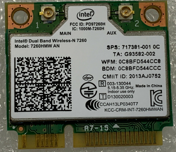717381-001 HP WLAN Karte 7260HMW ProBook 470