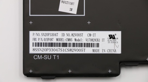 01YP497 Lenovo Thinkpad Tastatur italienisch E480, E485, T480s, L480, L380, L380 Yoga, T490, E490,