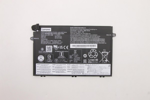5B10W13890 Lenovo Akku 3 Cell 45Wh LiIon intern E480 E580 E485 E585 E490 E590 E495 E595 E14 E15