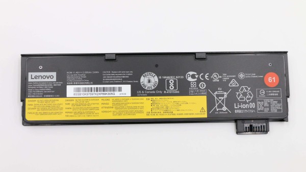 01AV452 Lenovo Akku 61 extern 3 Cell 24Wh LiIon T580