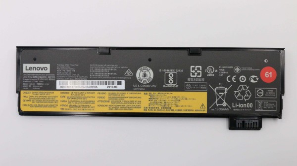 01AV423 Lenovo Akku 61 extern 3 Cell 24Wh LiIon T570 P51s T470 T25 A475 T580 P52s