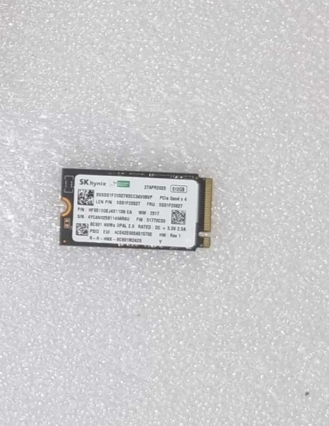 5SS1F20627 Lenovo SSD 512GB NVME PCI4X4 | DW4IT 