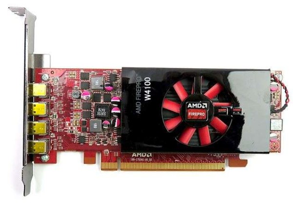 025D14 Dell refurbished AMD FirePro W4100 GPU 2GB 4x Mini Display Port